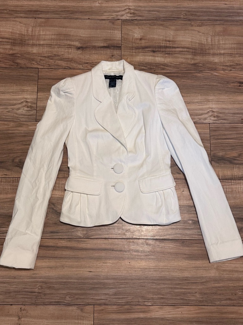 French Connection White Feminine Tailored Blazer